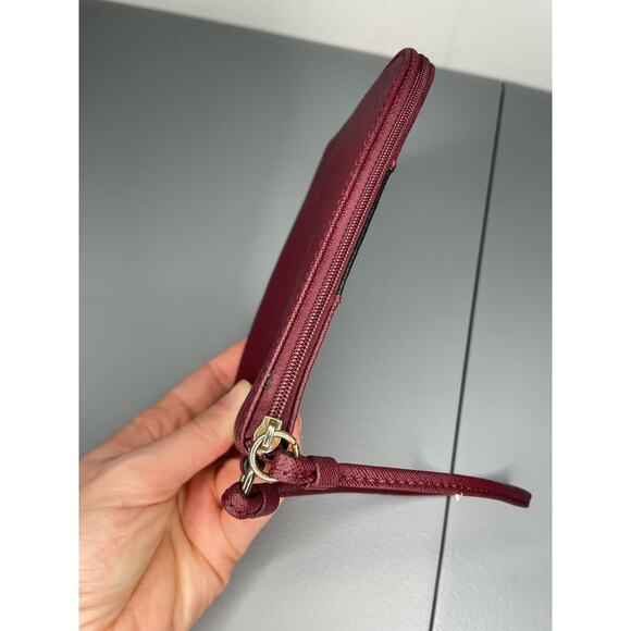 Calvin Klein Small Red Black Wristlet Wallet Strap Vegan Leather Y2K Clutch - Picture 6 of 11